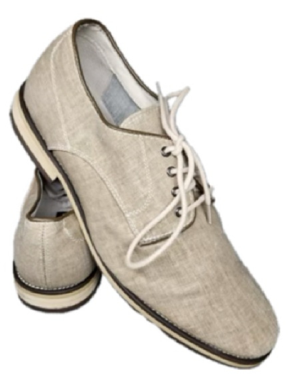 Giorgio Brutini Linen Derby Shoes in Beige